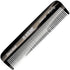 Kent FOT Black Graphite Fine Tooth Comb for Men, Handmade Pocket Comb for Travel, Styling, and Grooming