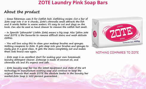 Zote Pink Soap, Pack of 3, Total 7 oz