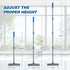 60.6" Professional Window Squeegee - 2 in 1 Cleaner with Long Stainless Steel Handle, Chenille for High Window Cleaning