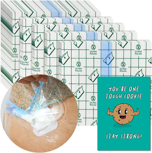 Waterproof Stretch Adhesive Bandage PD Dialysis Catheter Shower Cover, Wound Shields for Picc Line (Pack of 50)