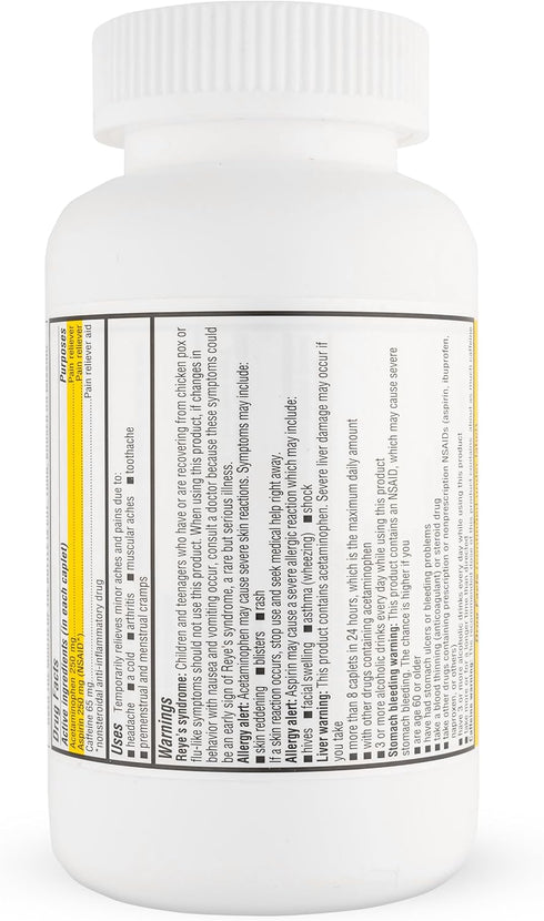 Timely Extra Strength Headache Relief - Acetaminophen with Aspirin & Caffeine (300 Caplets) - Headache, Migraine & Back and Body Pain & Muscle Aches - Compares to Excedrin Extra Strength - Made In USA
