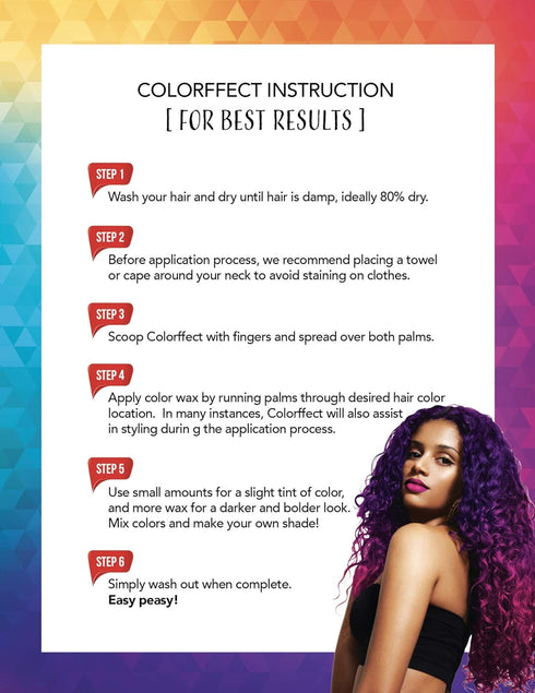 Magic Collection Colorffect Hair Color Wax, Black