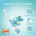 Papablic Toddler Sonic Electric Toothbrush, Ages 1-3, Baby Toothbrush with Dino Cover, Smart LED Timer, 4 Brush Heads