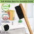 24 Count Bamboo Toothbrush with Soft Bristles Best for Sensitive Gums, Charcoal, Vegan, BPA Free, Recyclable