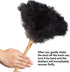 Ostrich Feather Duster, 16 Inch Black Genuine Ostrich Feathers with Wood Handle, Eco-Friendly Cleaning Duster