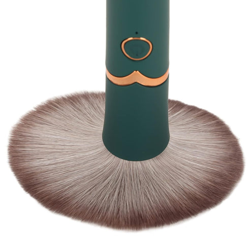 Electric Makeup Brush, USB Rechargeable Soft Hair Beauty Brush, 10 Gears for Blending Green