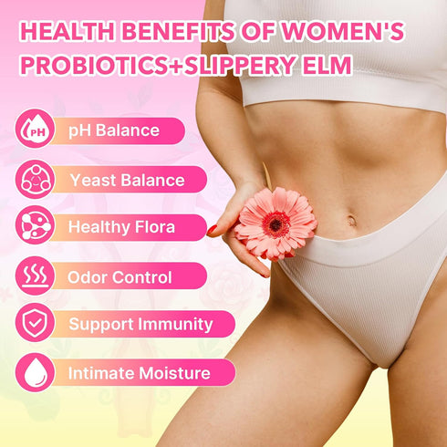 Gummies Gummies Immune 60 Count Her Juicy Feminine Probiotics - Women's Probiotic Slippery Elm Support pH Balance, Gut
