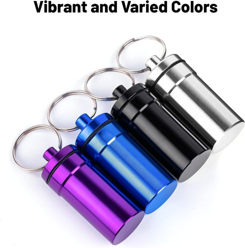 Nitroglycerin Keychain Pill Holder Mini, 2 Pack Waterproof Travel Pill Case for 25ct Nitro Bottles