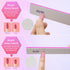 Nail Files for Acrylic Nails, 50pcs 80/80 Grit Nail Files Bulk Reusable Rough Coarse Square Jumbo Nail File Set 50pcs Manicure Pedicure Tools