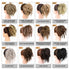 HMD Darkest Brown Tousled Updo Messy Bun Hair Piece with Elastic Rubber Band
