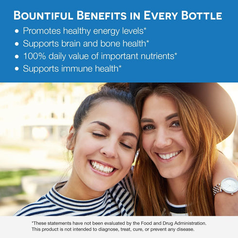 EZ Melts Dissolvable Multivitamin with Iron, Sugar-Free, 1-Month Supply for Women and Men