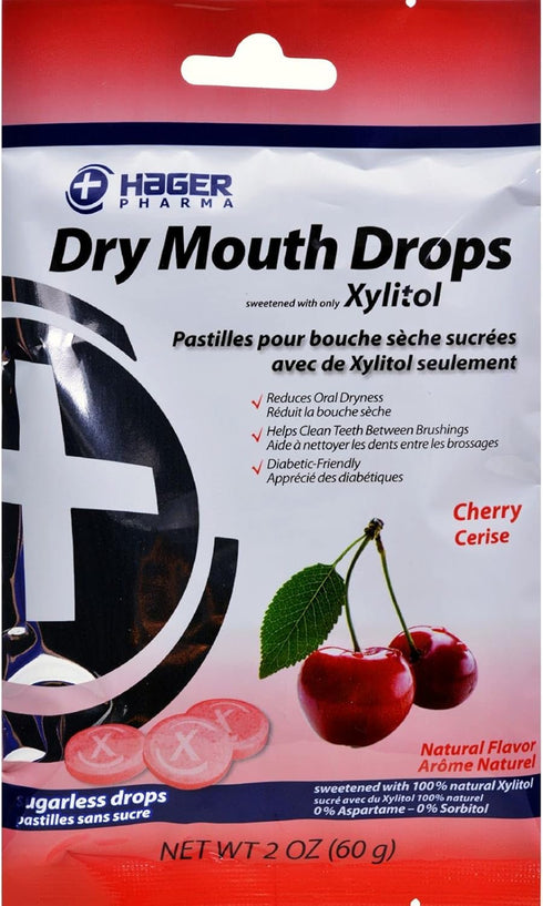 Dry Mouth Drops, Cherry, 2 Ounce