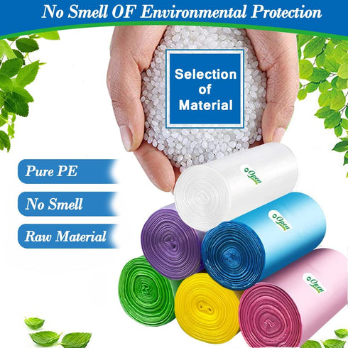 3 Gallon 300pcs Multicolor Small Trash Bags, Strong Garbage Bags for Bathroom Mini Trash Can Bin Liners