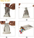 Pack of 100 Heavy Duty Silver Drawstring Organza Jewelry Pouches - 5"x 7" for Wedding Party Favor Bags