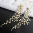 Wedding Pearl Hair Clips (2PCS) - Rhinestone Hair Accessories for Bridal Women in Gold