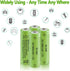 JINTION Solar Rechargeable Ni-MH AA Batteries, 800 mAh, Double A for Solar Lights, 8 Pack