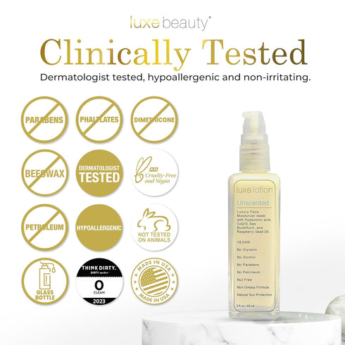 Non Greasy Hyaluronic Acid Moisturizer - Unscented Face & Body Lotion, Organic, Plant-Based, Anti-Aging, Travel Size