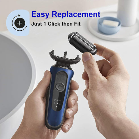 Series 5/6 53B Replacement Head for Braun Electric Foil Shaver, Compatible with Braun Razors 5020cs 5018s 5035s 5049cs