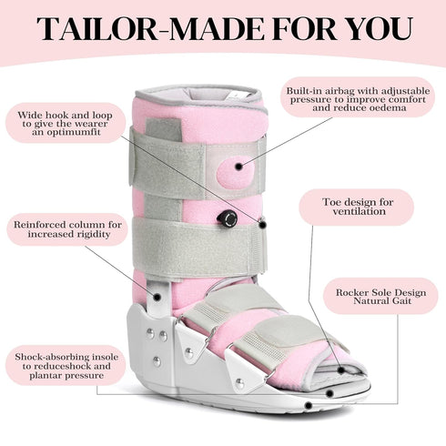 Medibot 7-10'' Medical Grade Fracture Boot - Adjustable Walking Cast for Foot & Ankle Injuries Secure Support