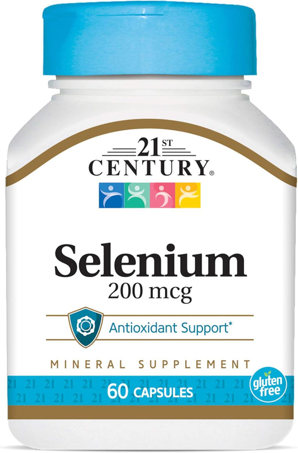 21st Century Selenium 200 Mcg Capsules, 60 Count (Pack of 2)