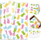 Whaline 100 Sheets Easter Tissue Paper, Pastel Bunny Rabbit Gift Wrapping Paper for Baby Shower Party