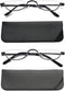 Viseng 2 Pairs Half Frame Reading Glasses, Slim Half Moon Lens Readers, Metal Semi Rimless Eyewear +1.0