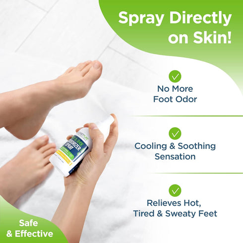 Natural Foot & Shoe Deodorizer Spray - Foot Spray for Smelly Feet, Shoe Spray for Odors, Made with Essential Oils