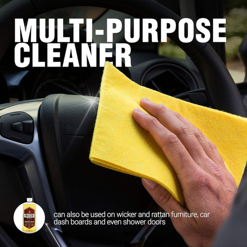 Milsek Furniture Polish and Wood Cleaner with Lemon Oil - Multipurpose Solution for Home Improvement from Hardwood Floors to Kitchen Cabinets - 12 Fl Oz (Pack of 2) with Microfiber Towel