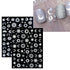 JMEOWIO 10 Sheets Moon Star Sun Nail Art Stickers, Colorful Self-Adhesive Decals for Nail Design Accessories