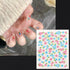 WOKOTO 50Pcs Self-Adhesive 3D Flower Nail Stickers, Floral Nail Decals for Women, Girls, Kids Nail Art with Tweezers