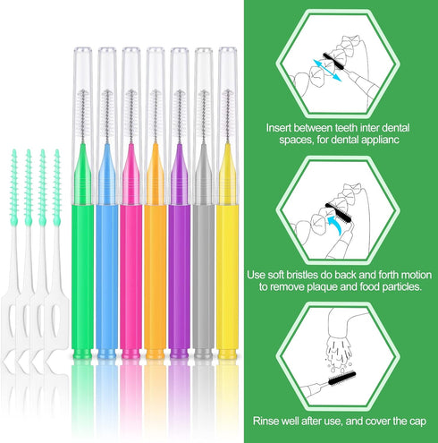 250 Pcs Interdental Brush for Braces, Disposable Braces Flossers Dental Picks for Oral Hygiene Flosser Toothpick