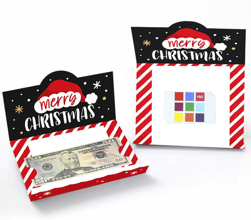Set 8 Big Dot of Happiness Secret Santa - Christmas Gift Exchange Party Money And Gift Card Holders