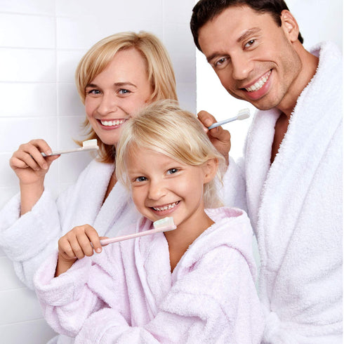 4 Pieces Extra Soft Toothbrushes for Sensitive Gums, 20000 Soft Bristles for Elderly, Adults, Kids, Braces