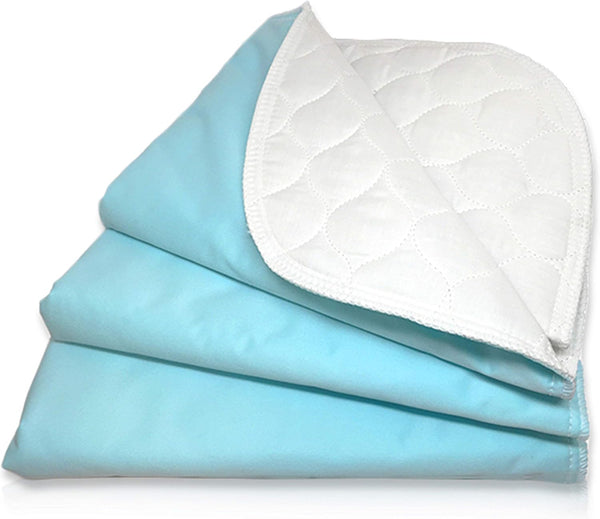 RMS Ultra Soft 4-Layer Washable Incontinence Bed Pad, Waterproof, 18"X24" (3 Pack)