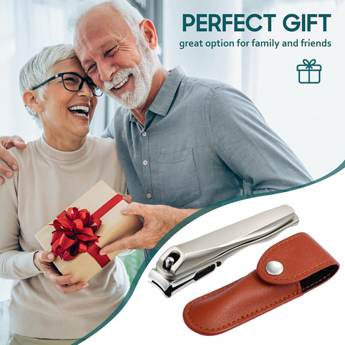 Nail Clippers for Seniors, 360 Degree Rotary Fingernail and Toenail Clippers with Long Handle