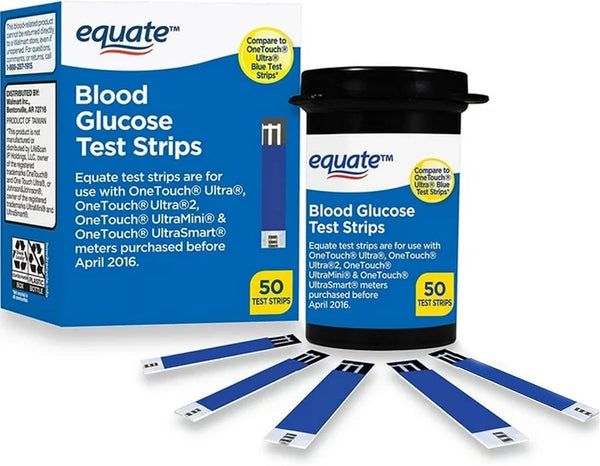 Blood Glucose Test Strips - 50 Count for Glucose Monitor Kit, Compatible with OneTouch Meters, Reliable Readings