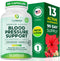 PurePremium Blood Pressure Supplements - Nitric Oxide Support with Hawthorn Berry, Hibiscus, Garlic & Vitamin B12 - 90ct