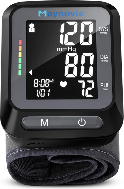 Maynovia Wrist Blood Pressure Monitor - Automatic Blood Pressure Cuff for Home Use,