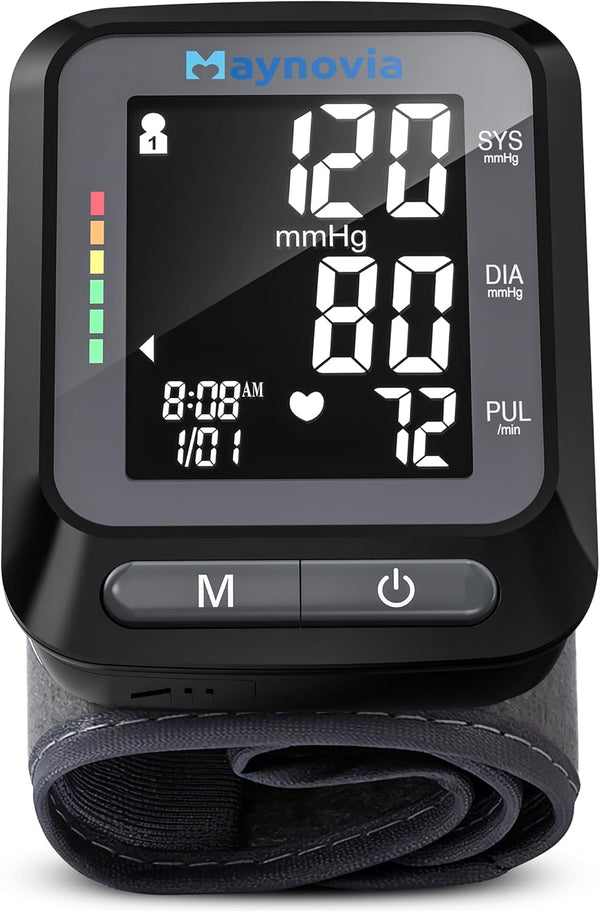 Maynovia Wrist Blood Pressure Monitor - Automatic Blood Pressure Cuff for Home Use,