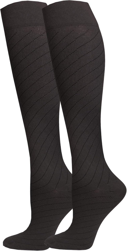 NuVein Compression Socks, Medical Grade 15-20 mmHg, Knee High, 1 Pair, Charcoal, Small for Men and Women