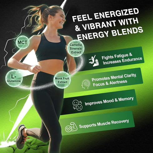 NATURE TARGET Multi-Collagen-Peptides-Powder, Hydrolyzed Collagen with Energy Blend & Multivitamins, 35 Servings
