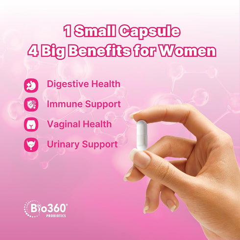 Women's Probiotic Supplement - 50 Billion CFU, 15 Diverse Strains, Organic Prebiotic Fibers, 30CT (2 Pack)