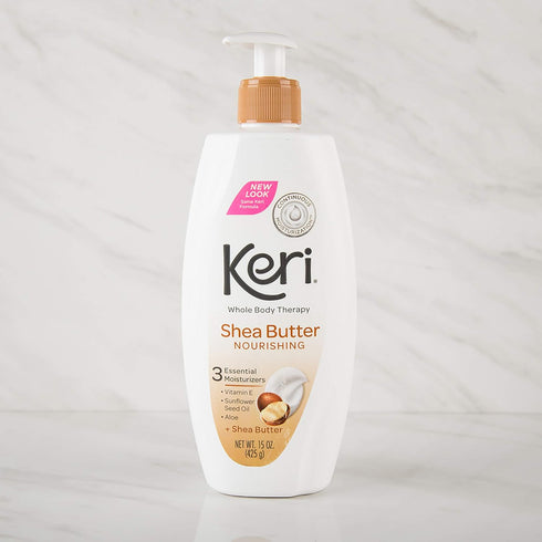 Keri Nourishing Shea Butter Body Lotion, 15 Ounce for Hydration