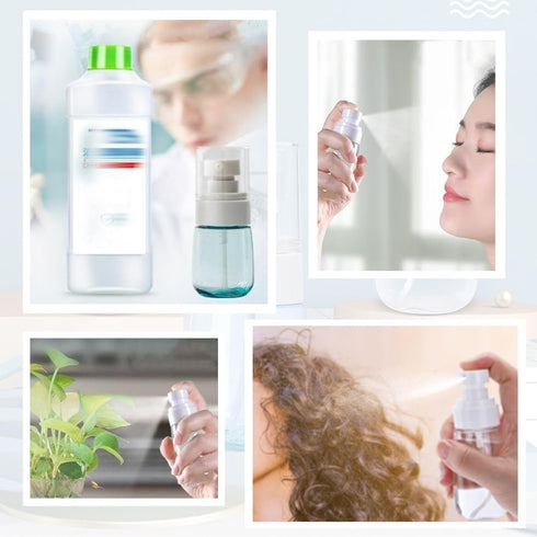 Spray Bottle Travel, 2OZ /60ML Fine Mist Spray Bottles, 3PCS Mini Plastic Containers for Hairspray and Cosmetic Perfume