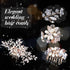 Yeshone 5 Pieces Wedding Hair Comb, Bridal Hair Pins Crystal Pearl Hair Accessories for Women (Rose Gold, Classic Style)