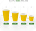 Restaurantware 4 Ounce Paper Coffee Cups, 25 Disposable Ripple Wall Cups, Leakproof, Yellow Paper Hot Cups