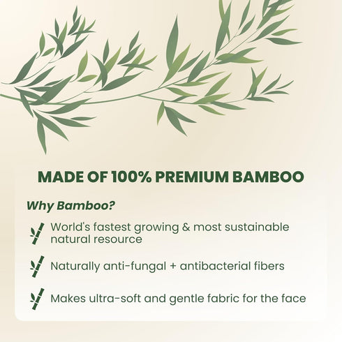 Clean Skin Club Bamboo Viscose Clean Towels XL, Biodegradable Face Towel, Disposable Makeup Removing Wipes (50 Count)