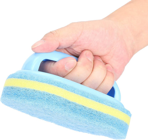 Cleaning Sponge Brush with Comfortable Handle for All Purpose Floor, Bathroom, Carpet, and Bathtub Cleaning