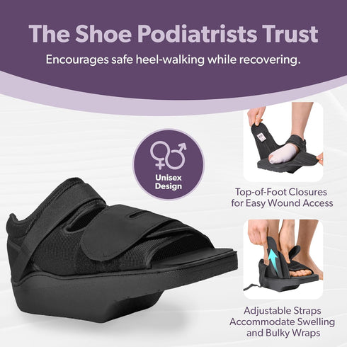 Hammer BraceAbility Forefoot Offloading Post-Op Shoe - Non-Weight Bearing Medical Wedge Boot for Diabetic Foot Ulcer
