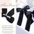VOBOBE 2PCS Black Hair Bows for Women Girls, Tassel Hair Ribbon Bowknot Clips Barrettes with Long Tail